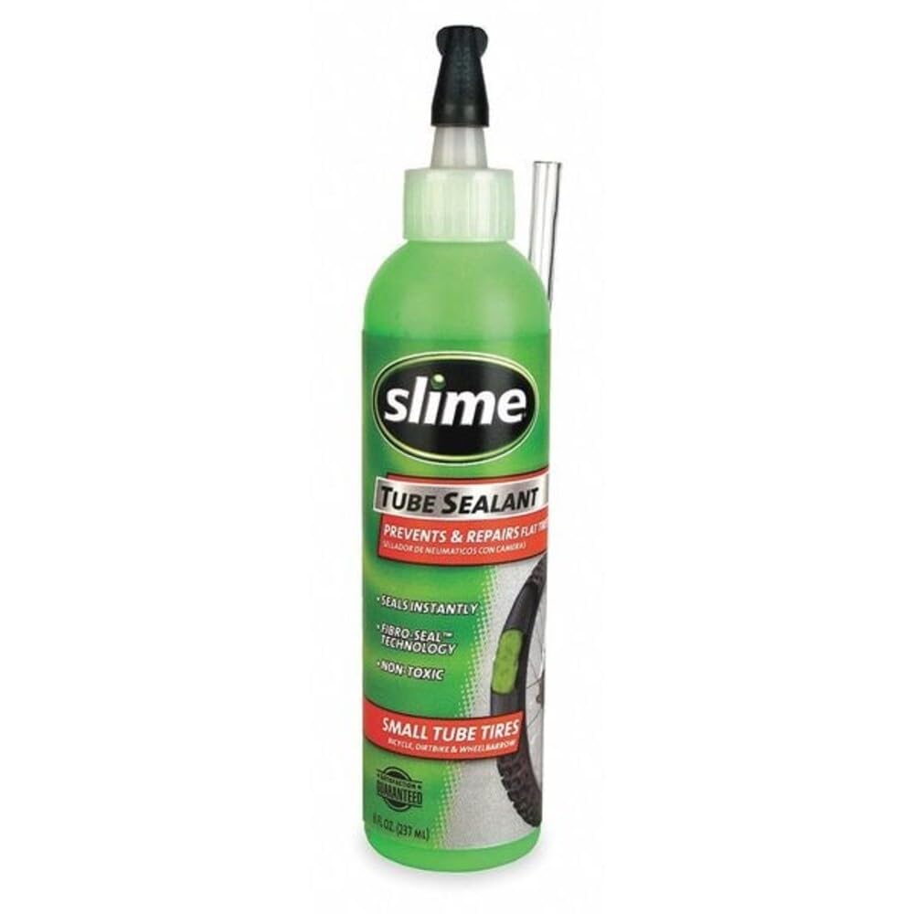 Slime 10003 Bike Tube Puncture Repair Sealant, Prevent and Repair, Suitable for All Bicycles, Non-Toxic, Eco-Friendly, 8